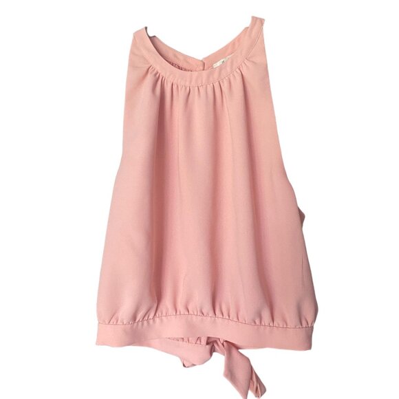 ARITZIA Wilfred Light Peach Patrice Halter Open Back Top Size M - Picture 2 of 6